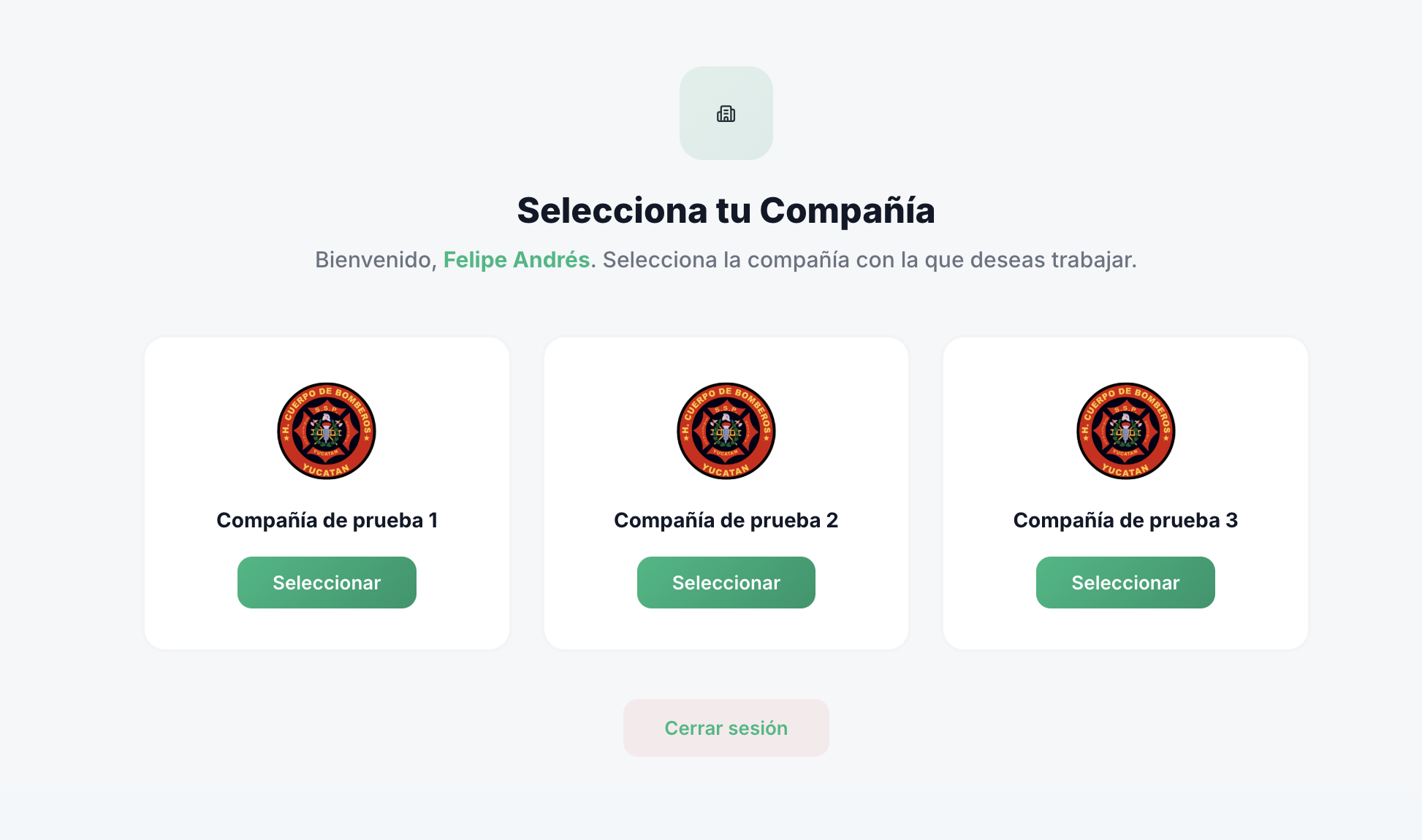 Seleccionar Compañía